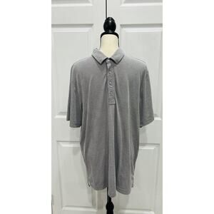 Travis Matthew Polo Shirt Mens Gray Short Sleeve Stretch Golf Shirt Size XL